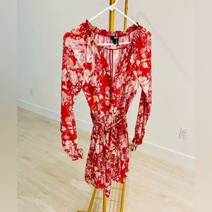 Paige dress, size small. Ties at waist and wrists. cotton/viscose blend.